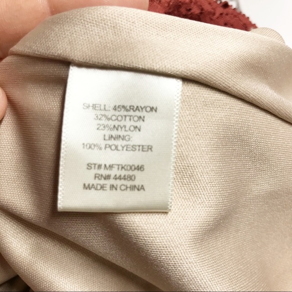 Love, Fire burnt orange lace tank top - Picture 5 of 5